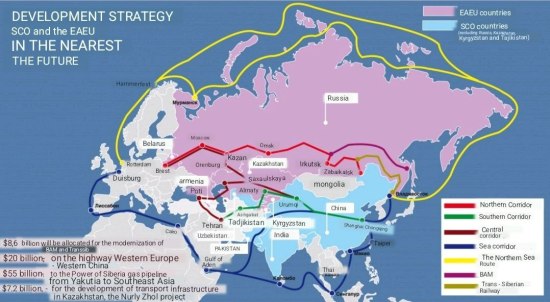 Belt and Road SCO map 2023